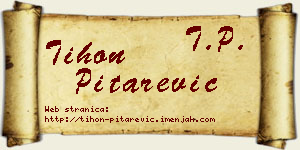 Tihon Pitarević vizit kartica